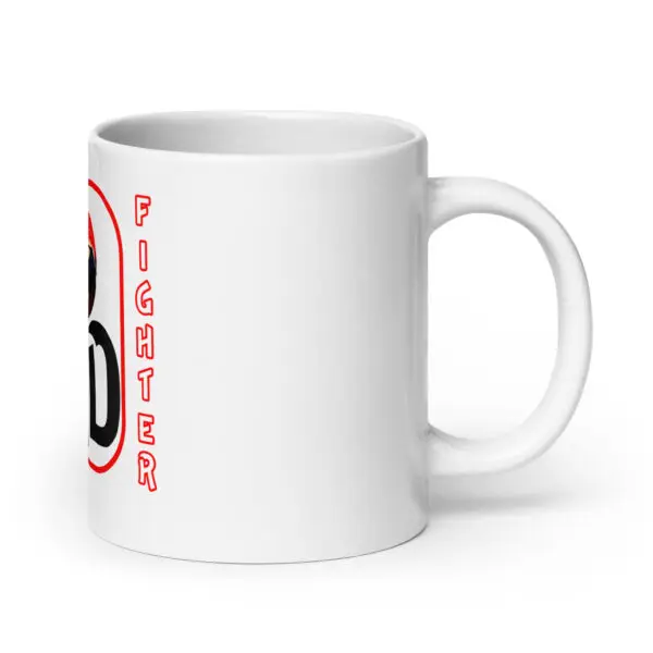 White glossy mug