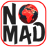 The Judo Nomad logo: NO MAD badge with a red globe